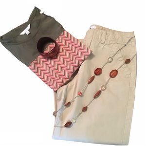 Gap Outlet Khaki Crop Pants